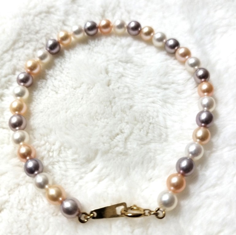 ブレスレット アコヤ真珠 買取 ｜タサキ マルチカラー パールブレスレット
