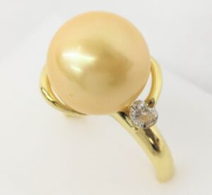 指輪 ゴールデンパール 買取 ｜ダイヤ パールリング