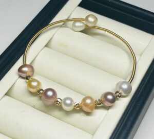ブレスレット 淡水パール 買取 ｜マルチカラー パールブレスレット
