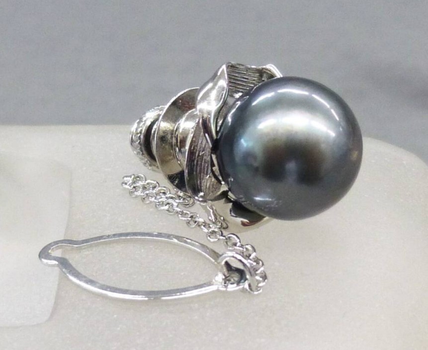 ネクタイピン 黒蝶真珠 買取 ｜パールネクタイピン 6.19g