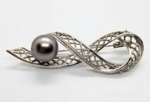 ブローチ 黒蝶真珠 買取 ｜パールブローチ 約7.2g