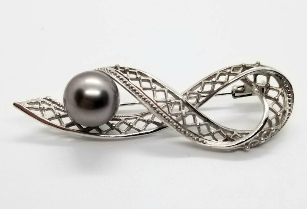 ブローチ 黒蝶真珠 買取 ｜パールブローチ 約7.2g