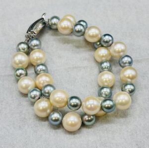 ブレスレット 黒蝶真珠 買取 ｜2連 パールブレスレット 33.4g