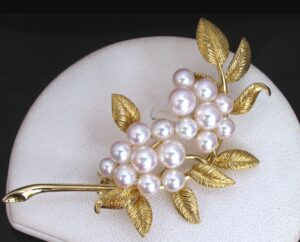 ブローチ 花珠真珠 買取 ｜ミキモト パールブローチ 15.5g