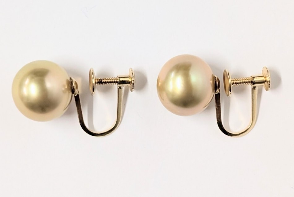 ピアス・イヤリング ゴールデンパール 買取 ｜パールイヤリング 3.72g