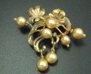 ブローチ ゴールデンパール 買取 ｜パールブローチ 約16.8g