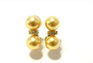 ピアス・イヤリング ゴールデンパール 買取 ｜ダイヤ パールイヤリング 7.3g