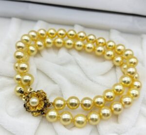 ブレスレット ゴールデンパール 買取 ｜2連 パールブレスレット 30.6g