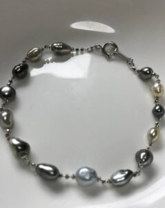 ブレスレット ケシ真珠 買取 ｜黒蝶 パールブレスレット 3.5g