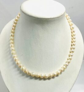 ネックレス アコヤ真珠 買取 ｜ピンクホワイト パールネックレス 約28.8g