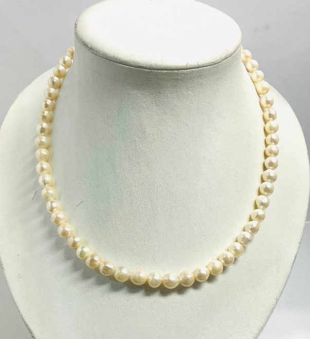 ネックレス アコヤ真珠 買取 ｜ピンクホワイト パールネックレス 約28.8g