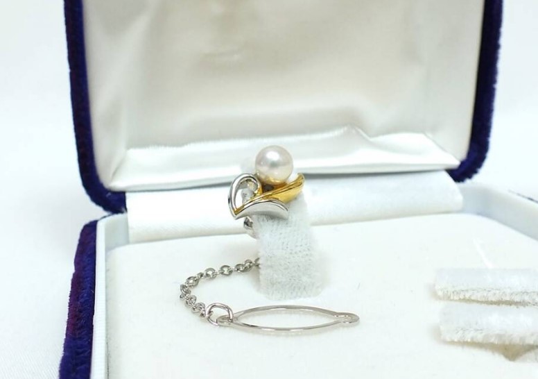 ネクタイピン アコヤ真珠 買取 ｜タサキ パールネクタイピン