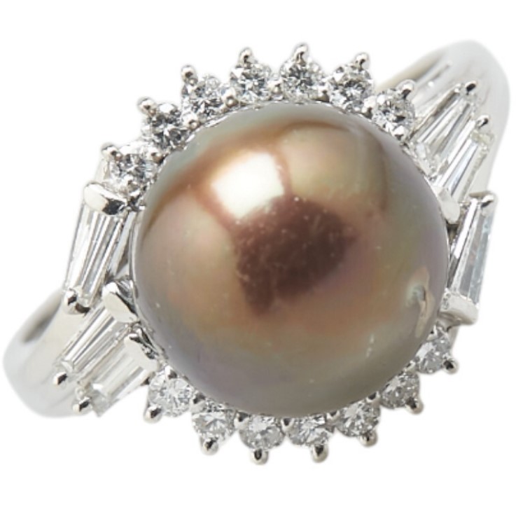 指輪 黒蝶真珠 買取 ｜ダイヤ パールリング