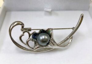 ブローチ 黒蝶真珠 買取 ｜パールブローチ 約9.5g