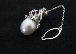 ネクタイピン 白蝶真珠 買取 ｜ダイヤ パールネクタイピン 約5.5g