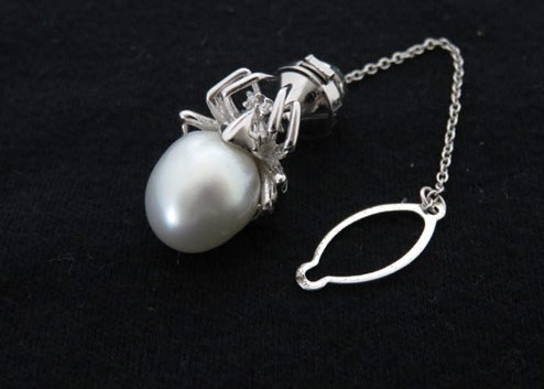 ネクタイピン 白蝶真珠 買取 ｜ダイヤ パールネクタイピン 約5.5g