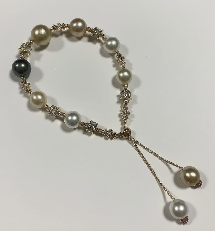 ブレスレット 白蝶真珠 買取 ｜タヒチ ミックスパールブレスレット