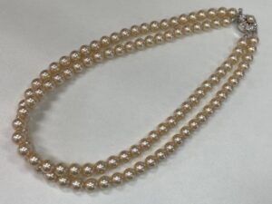 ネックレス マジョリカパール 買取 ｜2連 パールネックレス 約64.6g