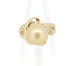 指輪 ゴールデンパール 買取 ｜ダイヤ パールリング 9g