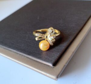 指輪 淡水パール 買取 ｜ゴールド パールリング 約2.85g