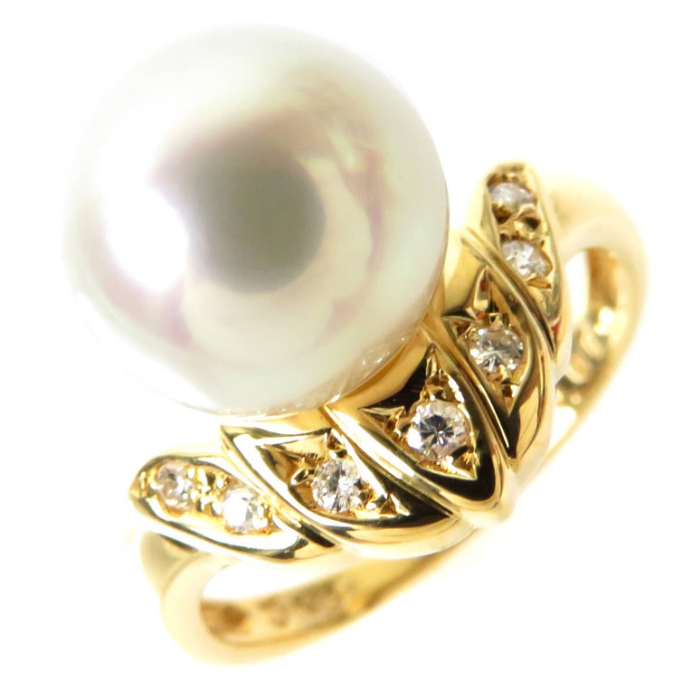 指輪 アコヤ真珠 買取 ｜タサキ ダイヤ パールリング