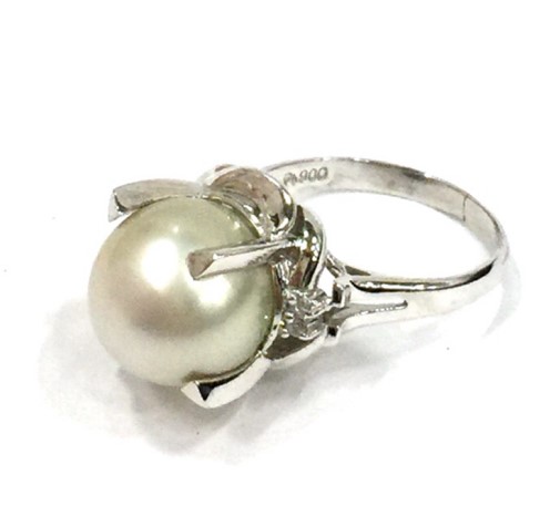 指輪 白蝶真珠 買取 ｜ダイヤ パールリング 8g