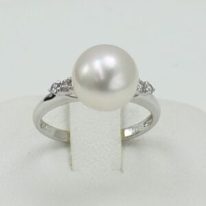 指輪 花珠真珠 買取 ｜ホワイトピンク ダイヤ パールリング