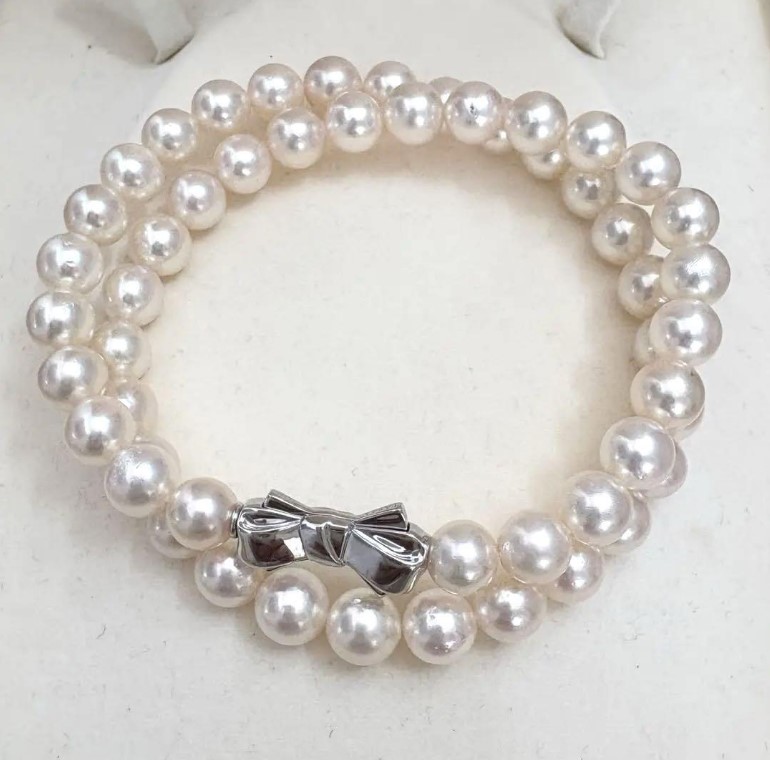 タサキ（田崎） ネックレス アコヤ真珠 買取 ｜リボンクラスプ パールネックレス