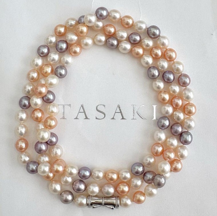 タサキ（田崎） ネックレス  買取 ｜マルチカラー パールネックレス 64g