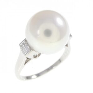 0.27カラット ｜ダイヤモンド ミキモト 白蝶パール リングを買取しました。【真珠買取リパール】