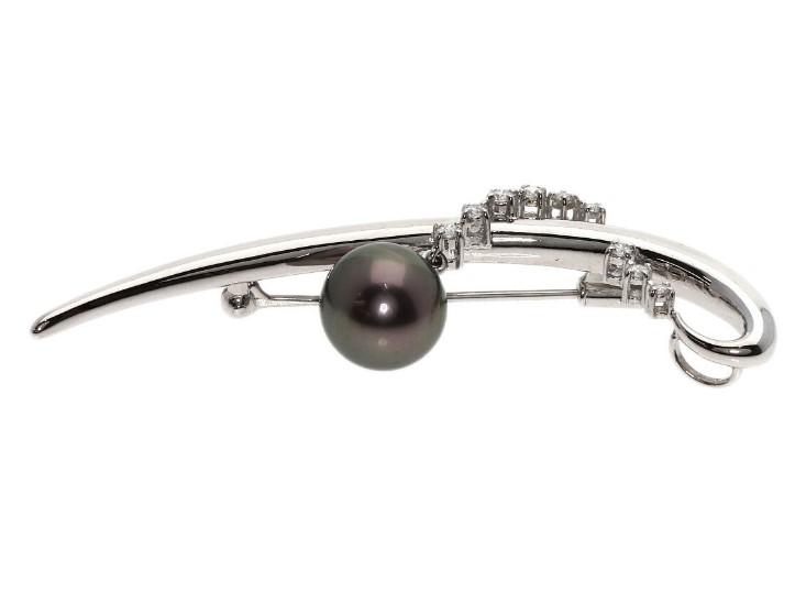 プラチナ 買取 ｜貴金属 タサキ パールブローチを買取しました。【真珠買取リパール】