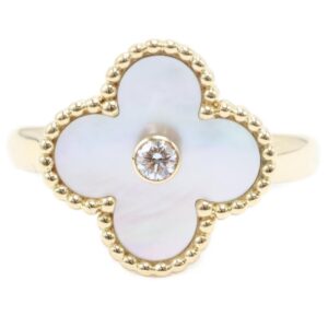 ヴァンクリーフ 買取 ｜ダイヤモンド マザーオブパールリングを買取しました。【真珠買取リパール】