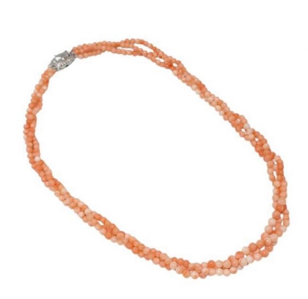 珊瑚ネックレス 買取相場 ｜珊瑚[タサキ 3連 ネックレス]を買取しました。【真珠買取リパール】