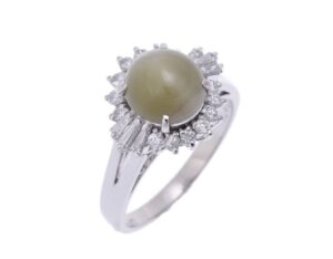 キャッツアイ 本物 値段 ｜キャッツアイ[ミキモト ダイヤリング]を買取しました。【真珠買取リパール】