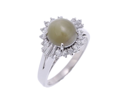 キャッツアイ 本物 値段 ｜キャッツアイ[ミキモト ダイヤリング]を買取しました。【真珠買取リパール】