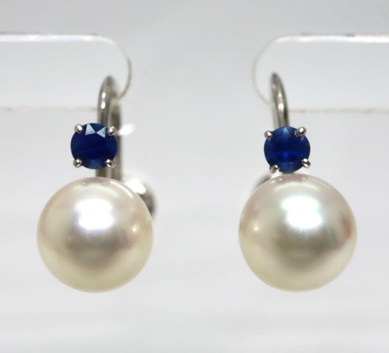 サファイア 相場 ｜サファイア[ミキモト アコヤ本真珠イヤリング]を買取しました。【真珠買取リパール】