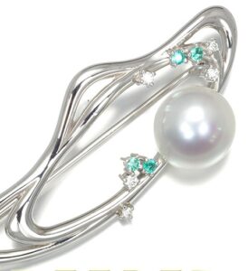 パライバトルマリン 相場 ｜白蝶真珠[ミキモト　パールブローチ]を買取しました。【真珠買取リパール】