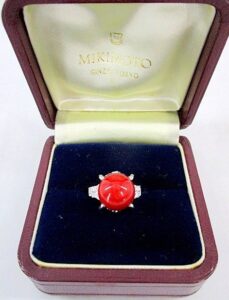 赤珊瑚 なぜ高い ｜珊瑚[ミキモト ダイヤモンドリング]を買取しました。【真珠買取リパール】