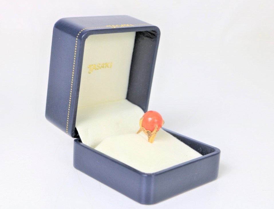 赤珊瑚 なぜ高い ｜珊瑚[タサキ リング]を買取しました。【真珠買取リパール】