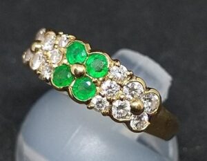 ダイヤモンド エメラルド カット 価値 ｜ダイヤモンド[フラワーモチーフ リング]を買取しました。【真珠買取リパール】