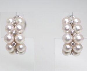 メレダイヤ ピアス ｜ダイヤモンド[ミキモト パールピアス]を買取しました。【真珠買取リパール】