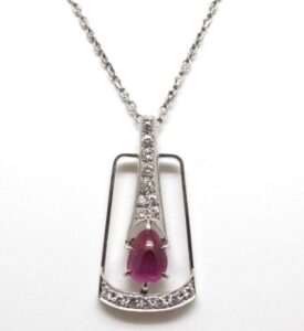 スタールビー 偽物 ｜ルビー[ダイヤモンドネックレス]を買取しました。【真珠買取リパール】