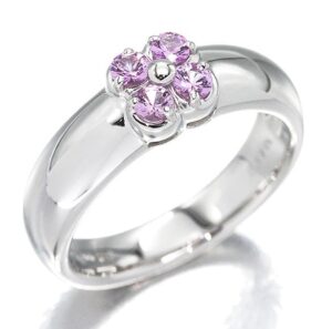 k18 wg 買取 価格 ｜サファイア[フラワーモチーフリング]を買取しました。【真珠買取リパール】