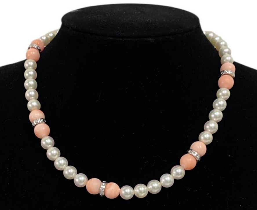 珊瑚 値段 相場 ｜珊瑚[ミキモト 珊瑚・パール・ダイヤモンドネックレス]を買取しました。【真珠買取リパール】