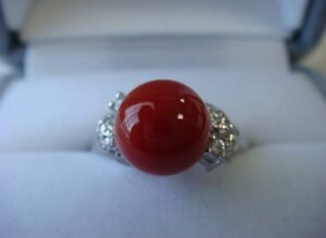 赤珊瑚 ｜珊瑚[タサキ ダイヤモンドリング]を買取しました。【真珠買取リパール】
