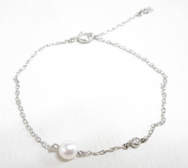 ダイヤモンド ブレスレット 買取価格 ｜ダイヤモンド[ミキモト パールブレスレット]を買取しました。【真珠買取リパール】