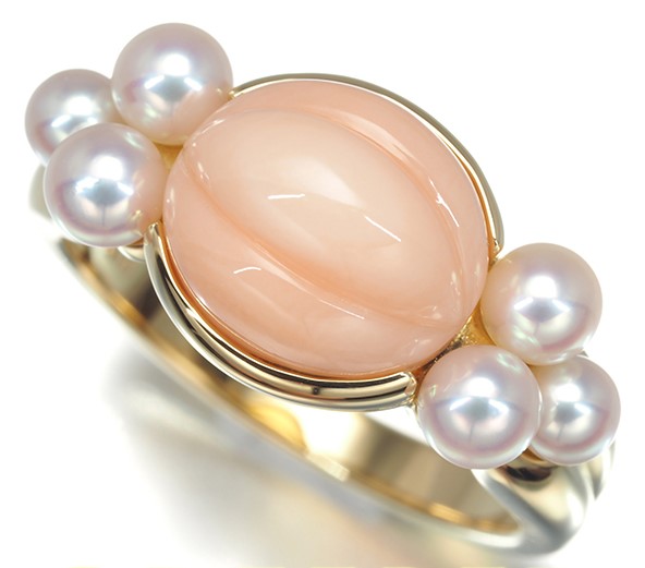 pt850 買取価格 ｜珊瑚[ミキモト パールリング]を買取しました。【真珠買取リパール】