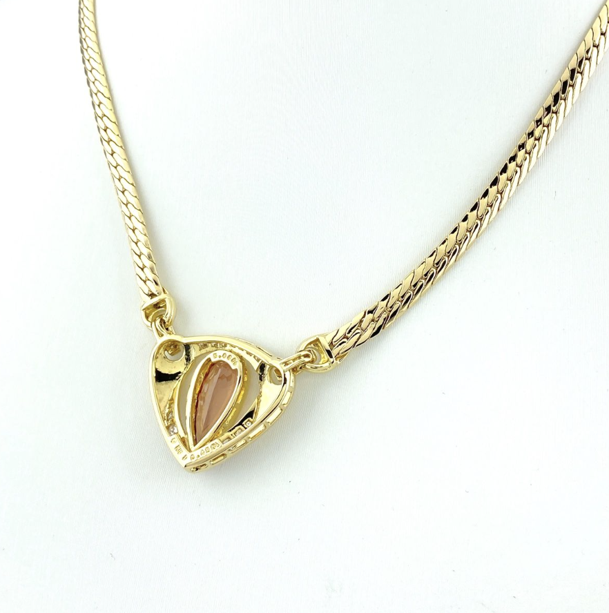 トパーズ 値段 1カラット ｜インペリアルトパーズ[ミキモト インペリアルトパーズ ネックレス]を買取しました。【真珠買取リパール】