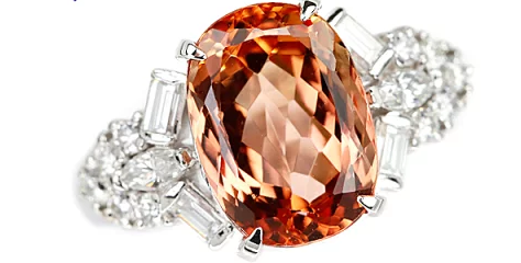 インペリアルトパーズ ｜貴金属[ミキモト インペリアルトパーズ リング 5.74ct ダイヤモンド Pt950 ]を買取しました。【真珠買取リパール】