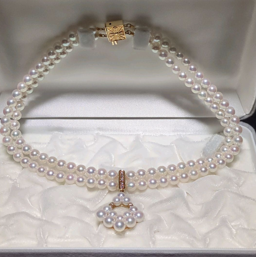 真珠のネックレス 買取 ｜アコヤ真珠[ミキモト ネックレス]を買取しました。【真珠買取リパール】